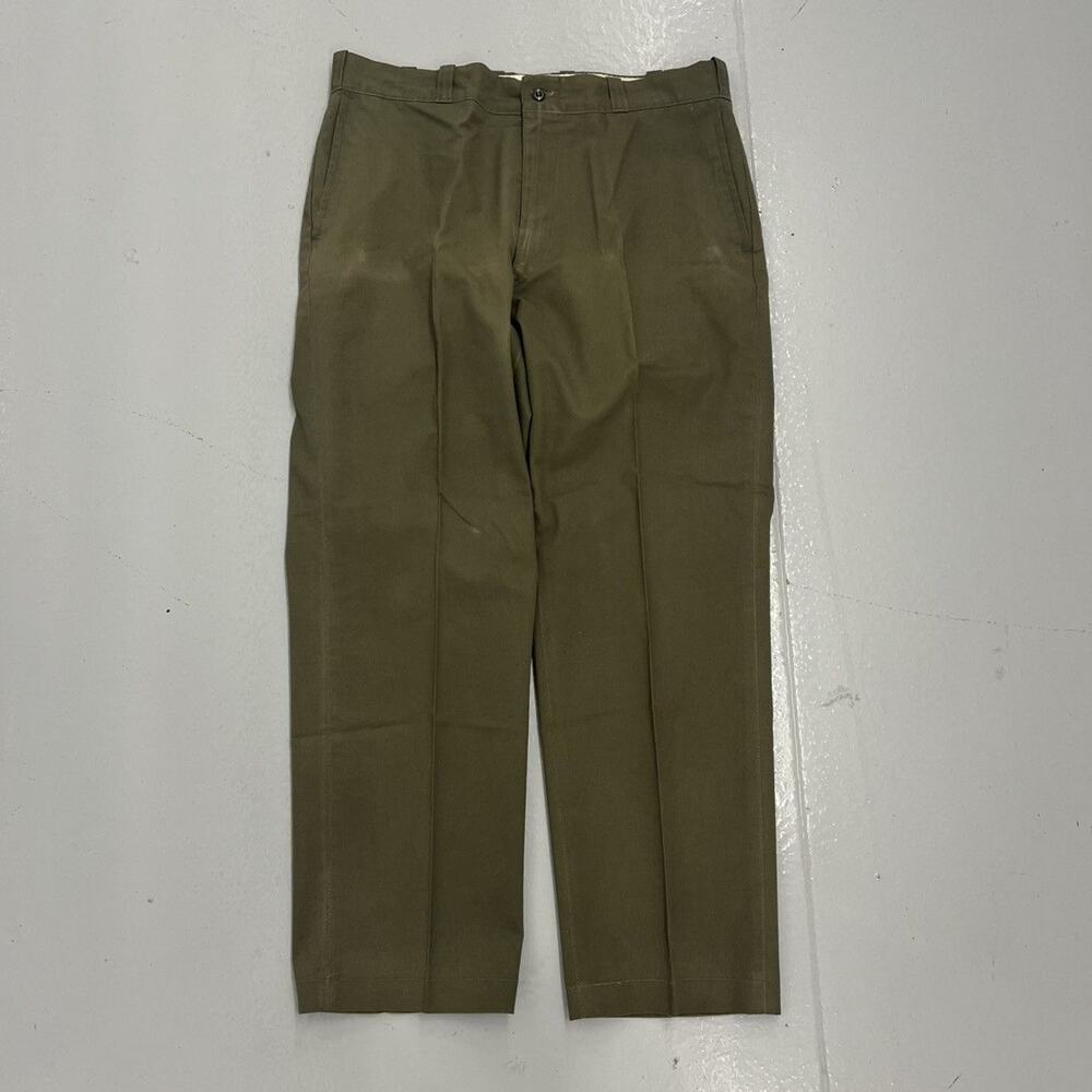 Vintage 60s Sears Green Sanforized Workwear Chinos 34x28